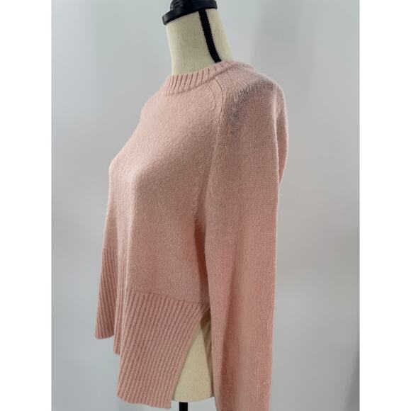 J Crew Womens Peach Pink Alpaca Wool Crewneck Sweater Knit XS S Oversized NWT - Picture 3 of 9
